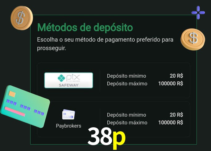 O cassino 38p oferece uma grande variedade de métodos de pagamento